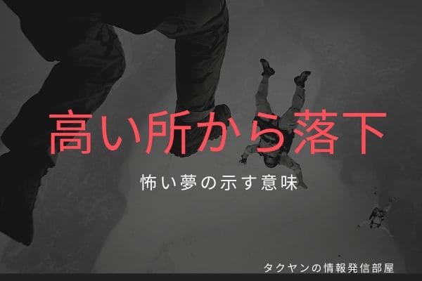 怖い夢3:「高い所から落ちる」