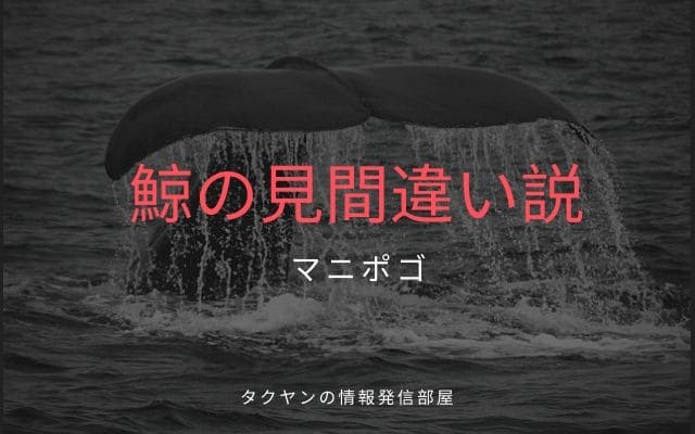 マニポゴの説1:　クジラの見間違い