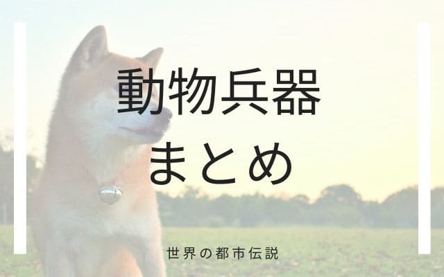 まとめ:　動物兵器たち